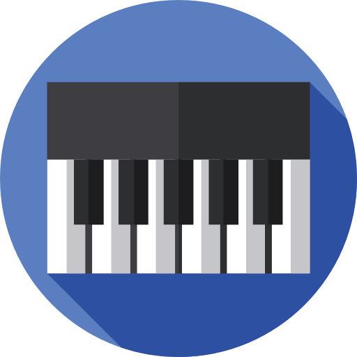 Piano Flat Circular Flat icon