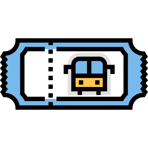 boleto de autobús icono gratis