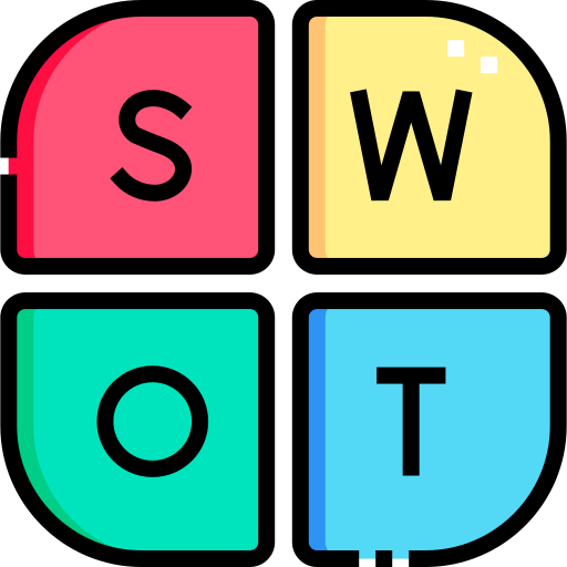 Swot Analysis Detailed Straight Lineal Color Icon