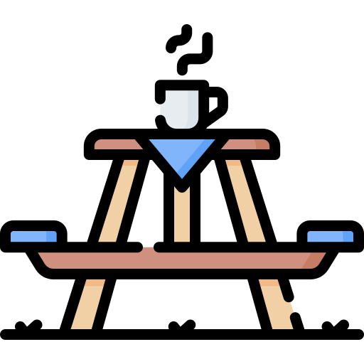 mesa de camping icono gratis