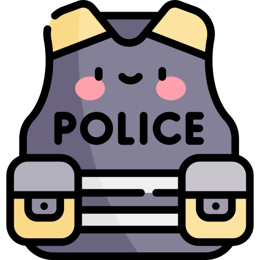 chaleco de la policía icono gratis