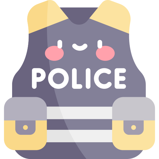 chaleco de la policía icono gratis