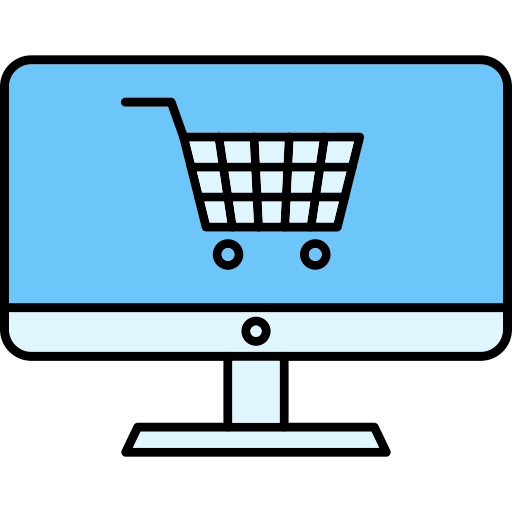 las compras en línea icono gratis