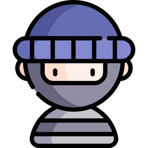 Thief Kawaii Lineal Color Icon