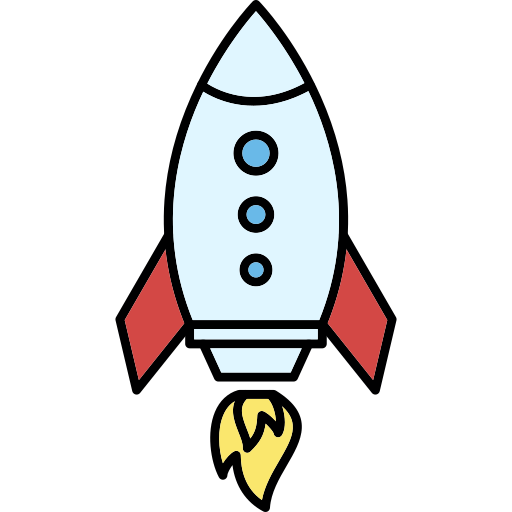 Rocket ship Generic Thin Outline Color icon