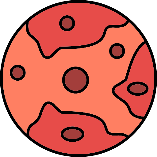 Mars Generic Thin Outline Color icon