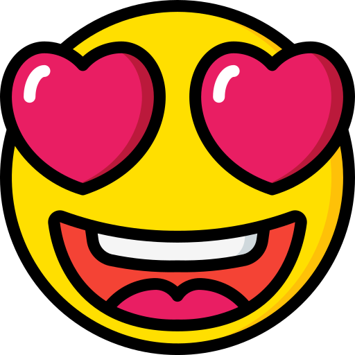Emoji heart eyes love PNG, SVG