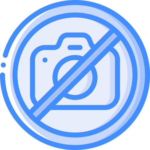 No cameras Basic Miscellany Blue icon