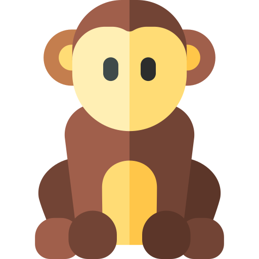 Monkey Basic Rounded Flat icon