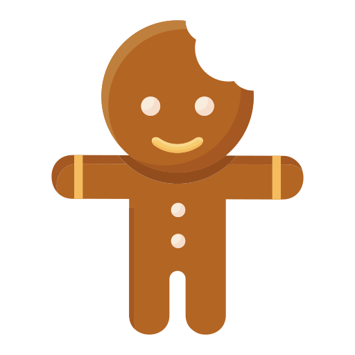 Gingerbread man Generic Flat icon