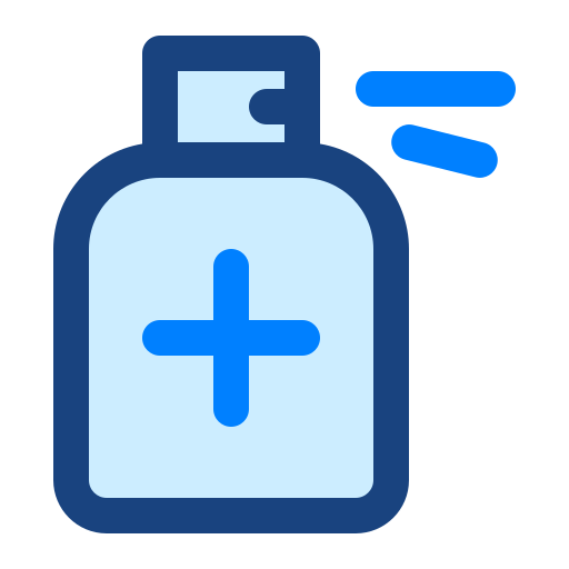 Hand sanitizer Monochrome Blue icon