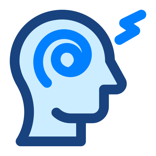 Migraine Monochrome Blue icon