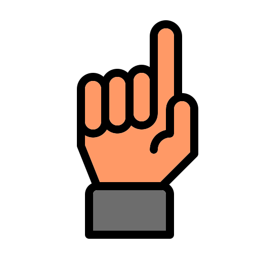 Index finger Generic Outline Color icon