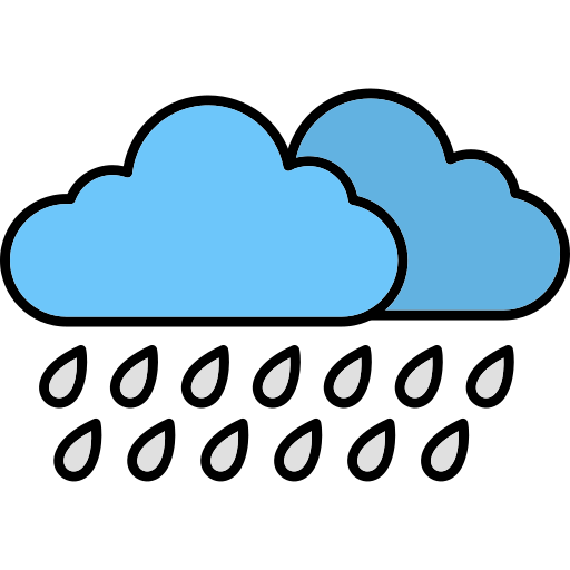 Heavy rain Generic Thin Outline Color icon