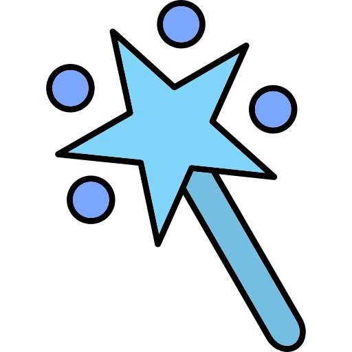 Magic wand Generic Thin Outline Color icon