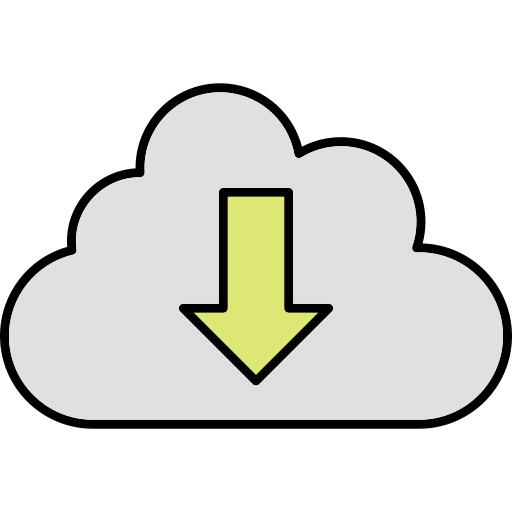 descarga en la nube icono gratis