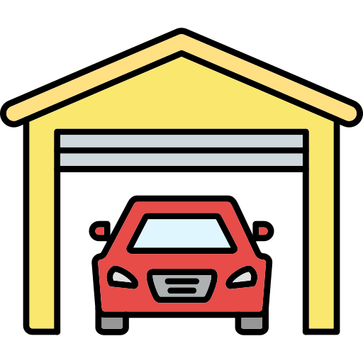 Garage Generic Thin Outline Color icon