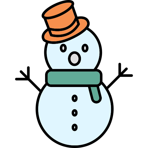 Snowman Generic Thin Outline Color icon