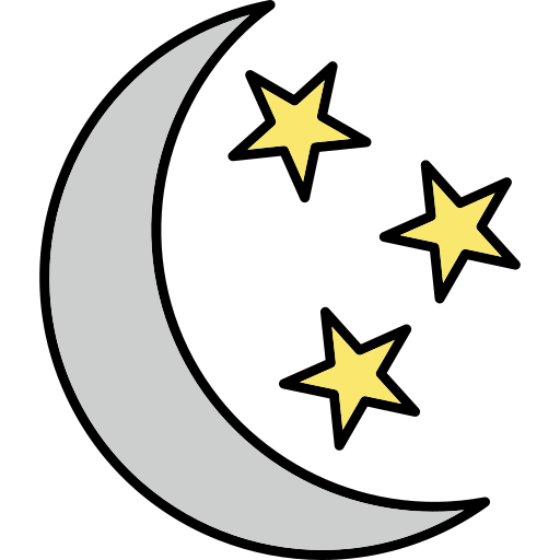 Crescent Moon and Stars Vector Clipart EPS PNG file