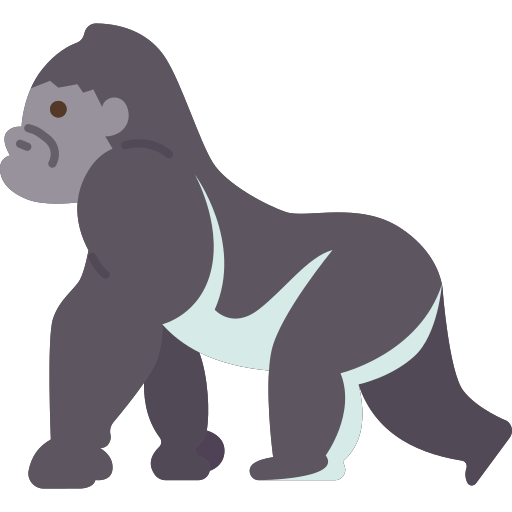 Gorilla Amethys Design Flat icon
