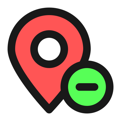 Delete location - Free interface icons