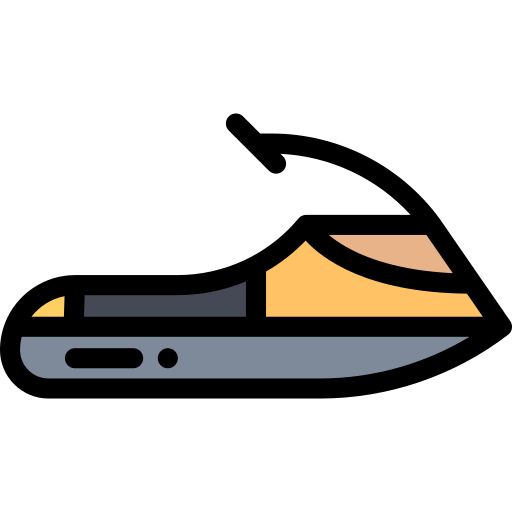 Jet boat Detailed Rounded Lineal color icon