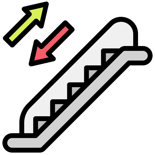 escalera mecánica icono gratis