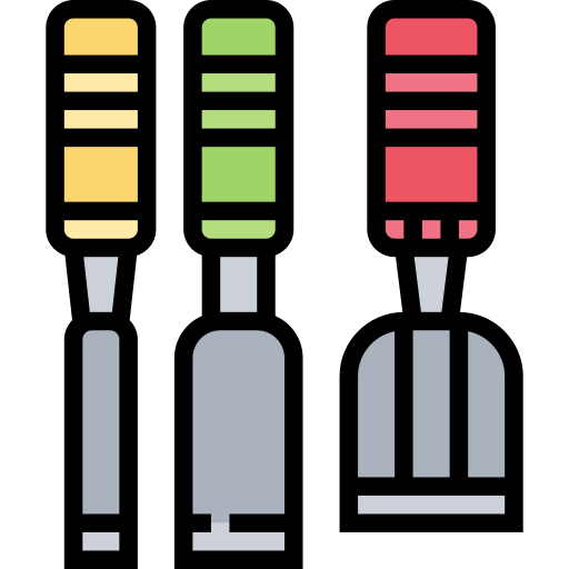 Wood chisel Meticulous Lineal Color icon