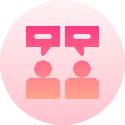 Chat Basic Gradient Circular icon