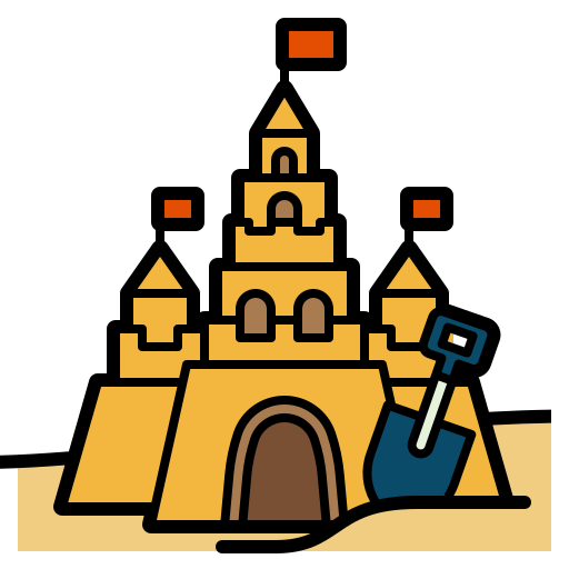 Sand castle free icon