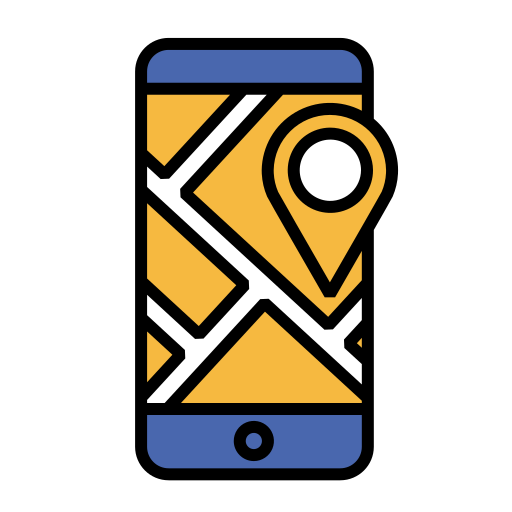 Mobile map free icon Mobile map free icon