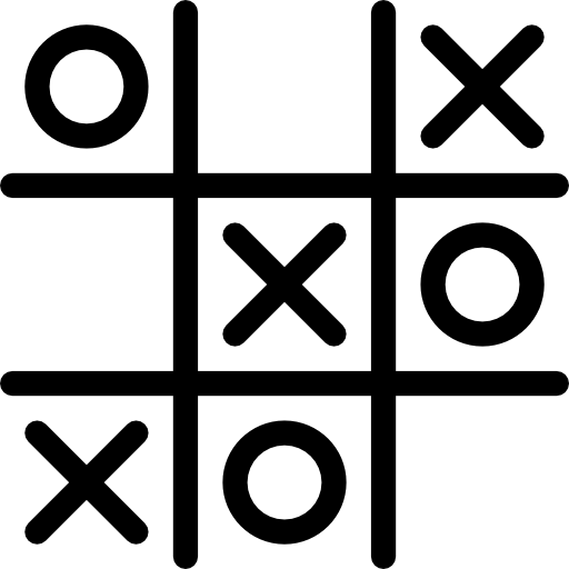 Tac Tacespielsymbol Auf Weißem Hintergrund Feiner Stil Tictactoe