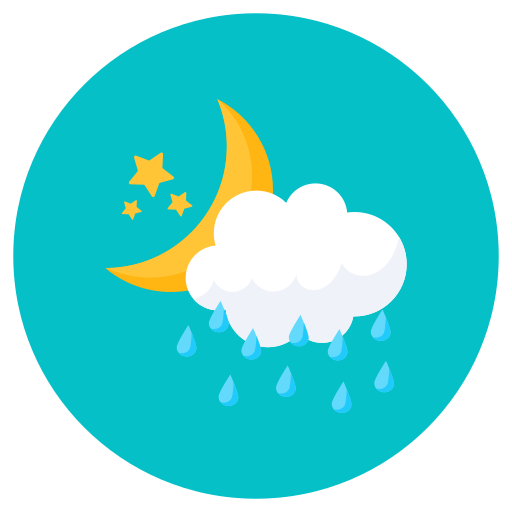 Cloudy night Generic Circular icon