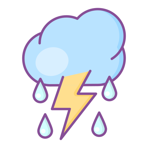 Thunderstorm Generic Outline Color icon