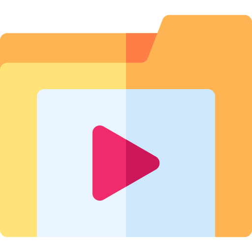 carpeta de video icono gratis