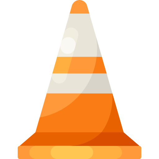 Traffic cone Special Shine Flat icon