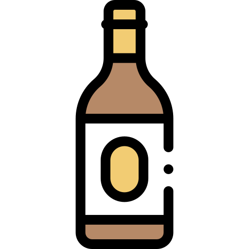 Wine Detailed Rounded Lineal color icon