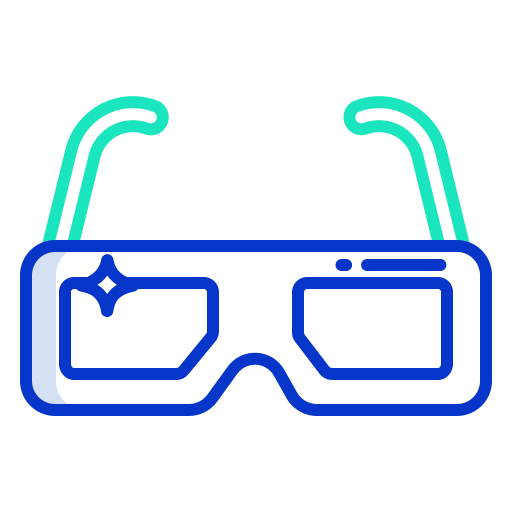 gafas 3d icono gratis