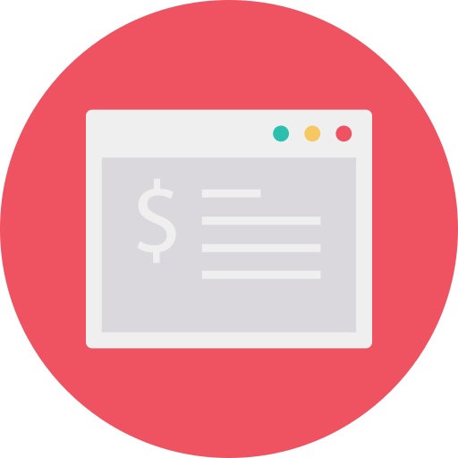 banca en línea icono gratis