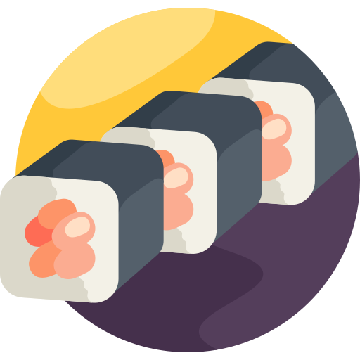 Inari maki Detailed Flat Circular Flat icon