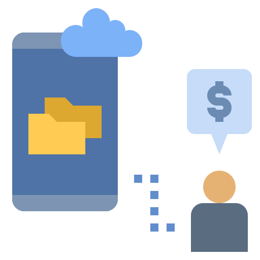 Cloud storage free icon