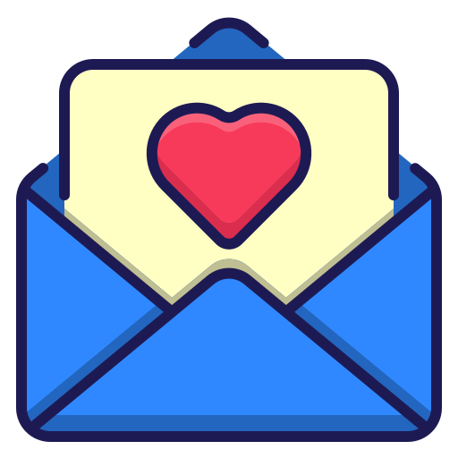 carta de amor icono gratis