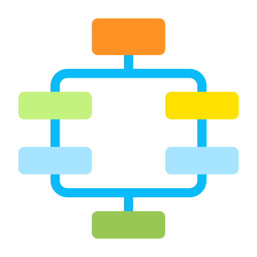 diagrama de flujo icono gratis