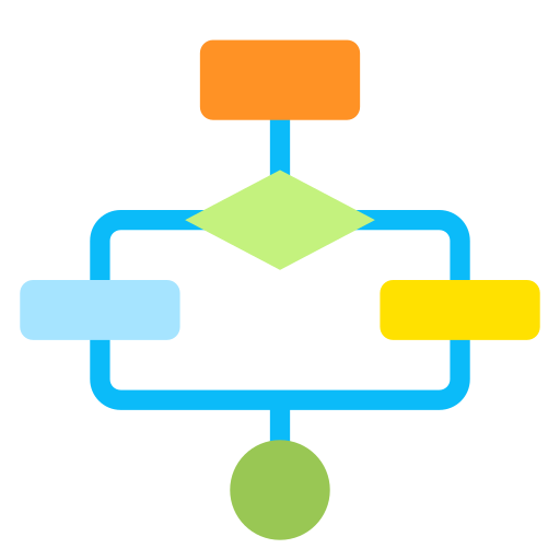 diagrama de flujo icono gratis