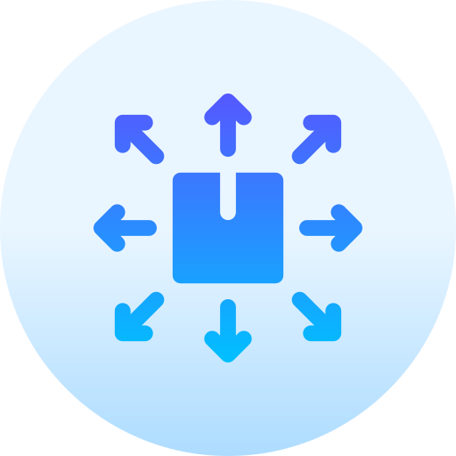 distribución icono gratis