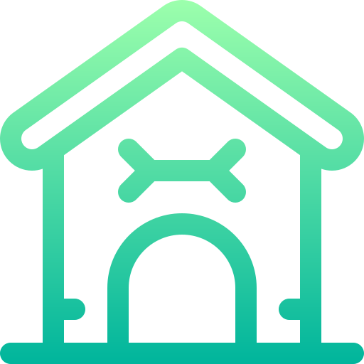 Dog house Basic Gradient Lineal color icon