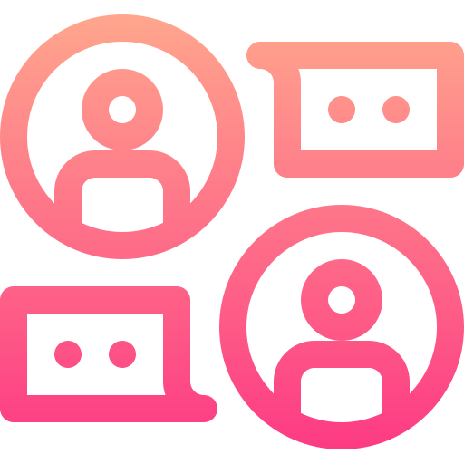 Discussion Basic Gradient Lineal color icon