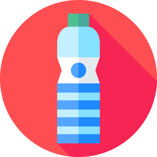 Water bottle Flat Circular Flat icon