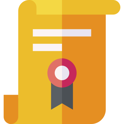 Certificate Basic Straight Flat icon