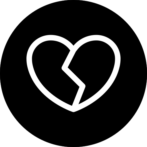 Broken heart Generic Glyph icon